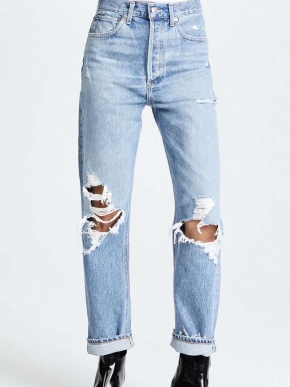 AGOLDE 90s Mid-rise Distressed Loose Fit Jeans